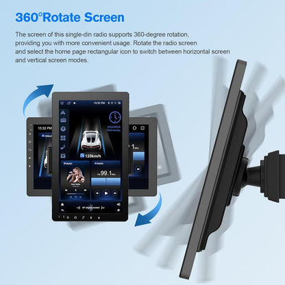 10.1" Rotatable Touch Screen Car Stereo