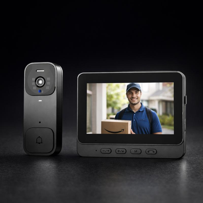Wireless Video Doorbell with Monitor