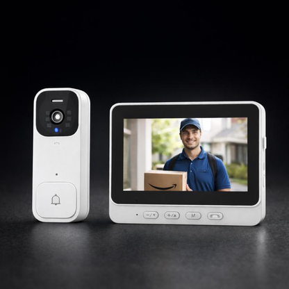 Wireless Video Doorbell with Monitor