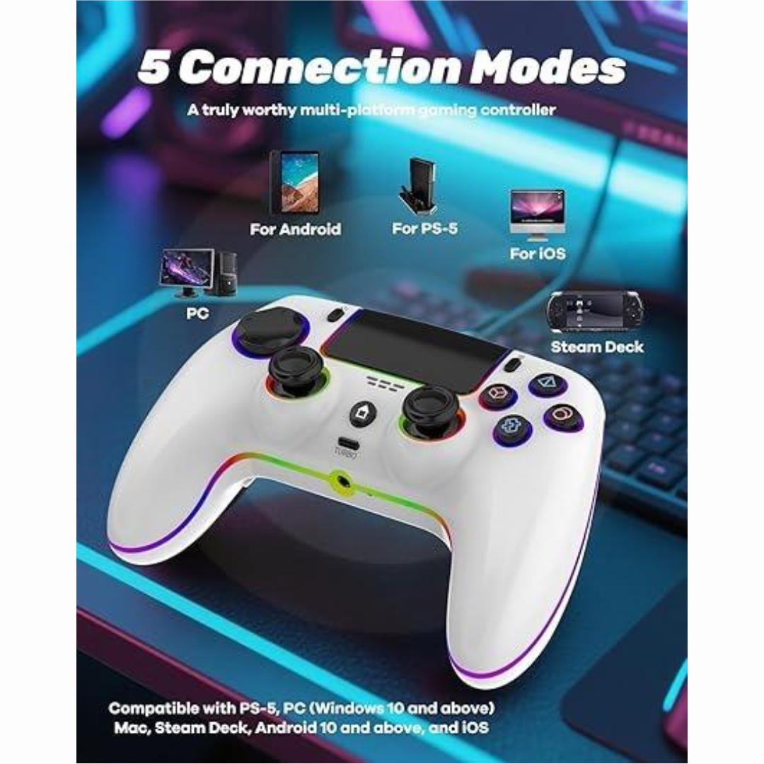 PS5 Pro Wireless Controller with 7 RGB Colors