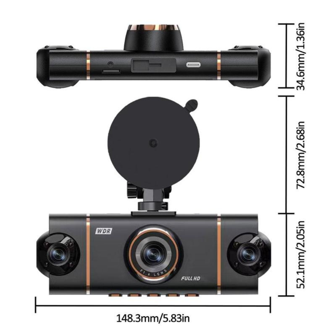 4 Channel 1080P Dash Cam Front Rear Left Right