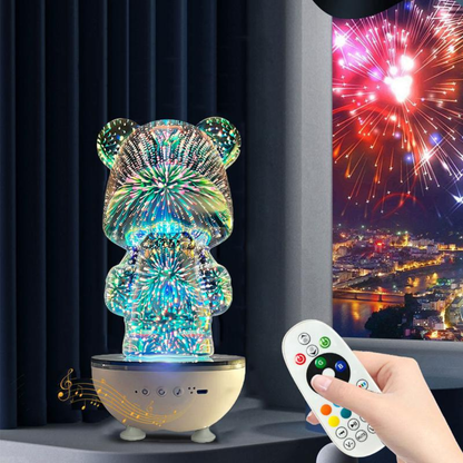 Portable Bear Wireless Speaker with RGB Light Effect