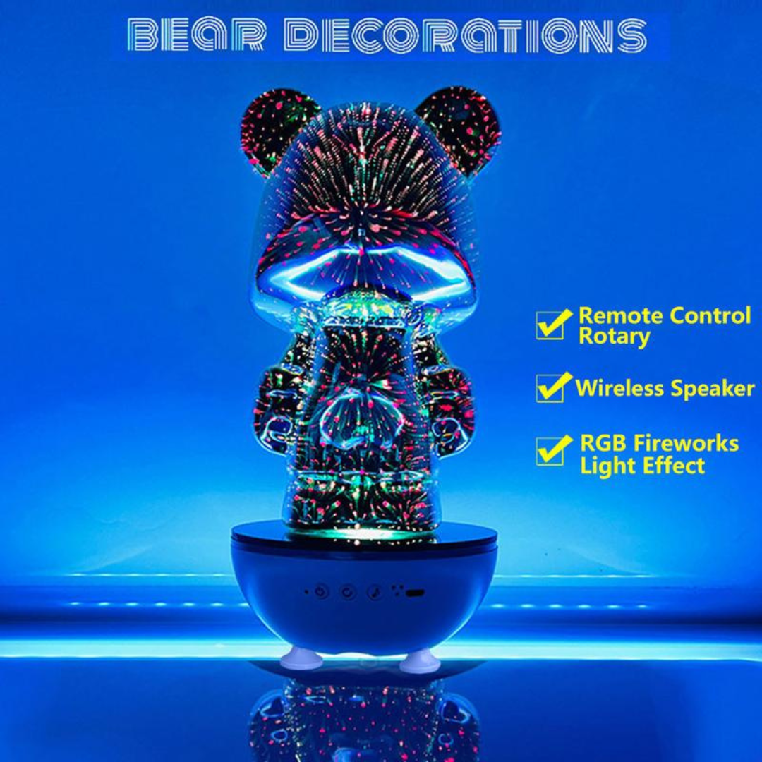 Portable Bear Wireless Speaker with RGB Light Effect