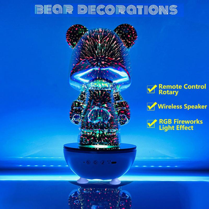 Portable Bear Wireless Speaker with RGB Light Effect