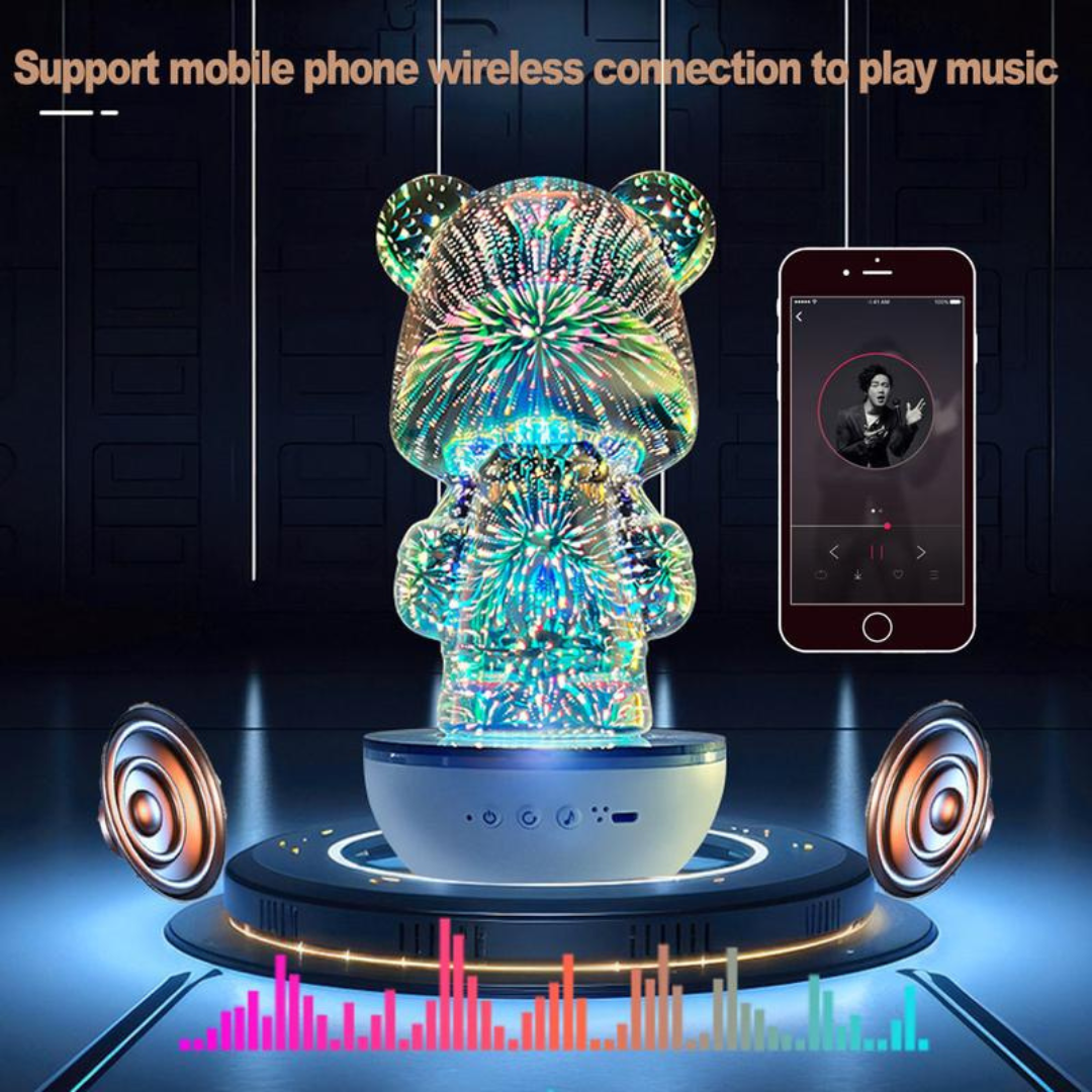 Portable Bear Wireless Speaker with RGB Light Effect