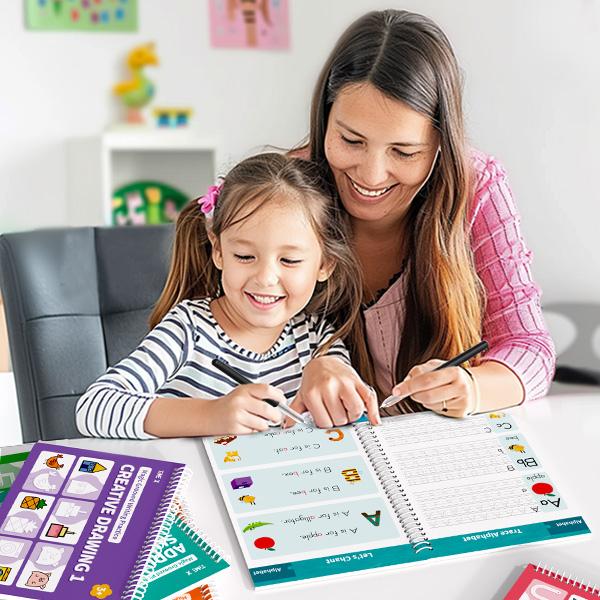 6 Magic Grooved Writing Practice Workbook for Kids