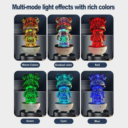 Portable Bear Wireless Speaker with RGB Light Effect