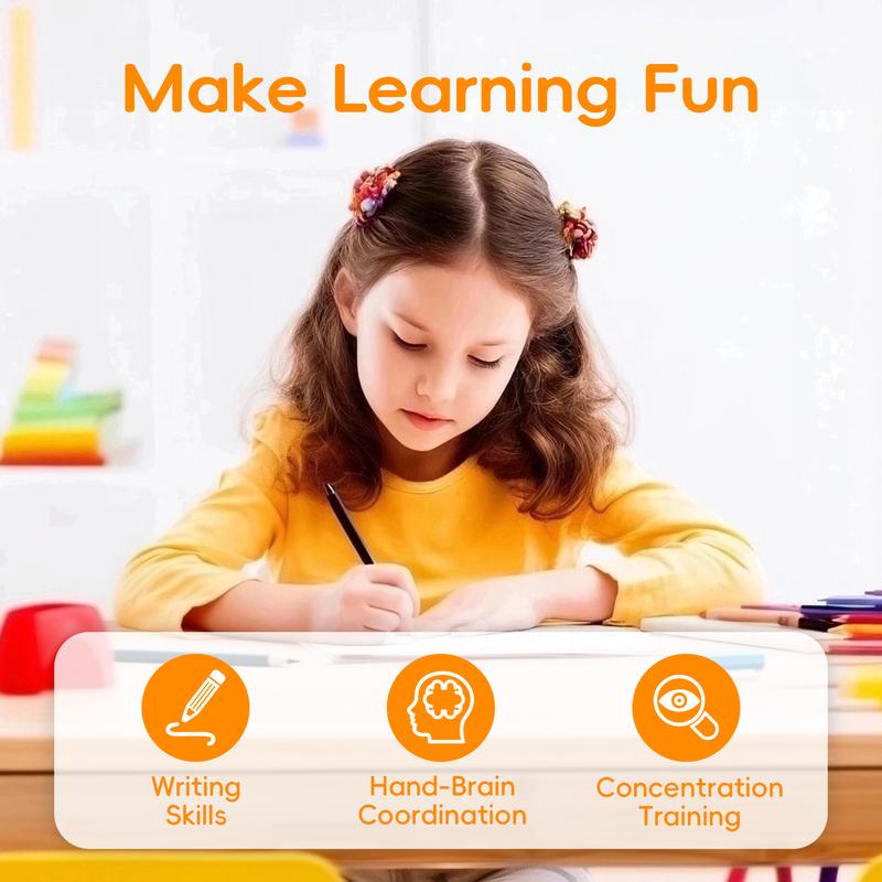 6 Magic Grooved Writing Practice Workbook for Kids